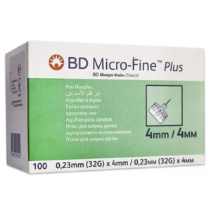 BD Micro Fine Plus Pen Needles 32 جم × 4 مم 100 قطعة