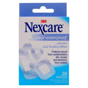 ضمادات Nexcare الشفافة المقاومة للماء 30 قطعة