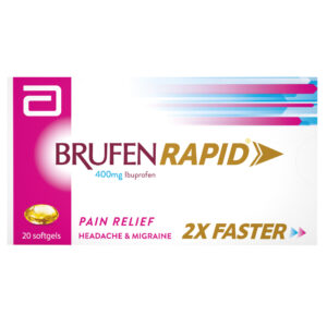 Brufen Rapid 400Mg Ibuprofen Pain Relief 2X Faster 20 Softgels