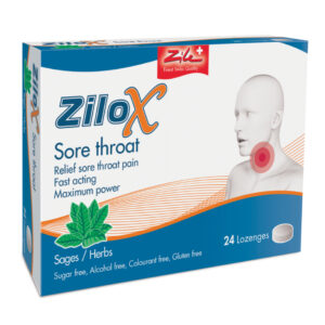 Zilox lozenges for sore throat 24 pieces