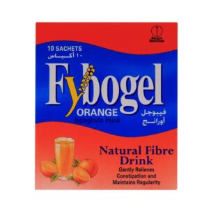 "FyboGel orange drink with natural fibers, 10 sachets"