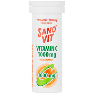 Sanovit 1000mg Vitamin C Immune Support Effervescent Tablets Orange Flavor 10 Tablets